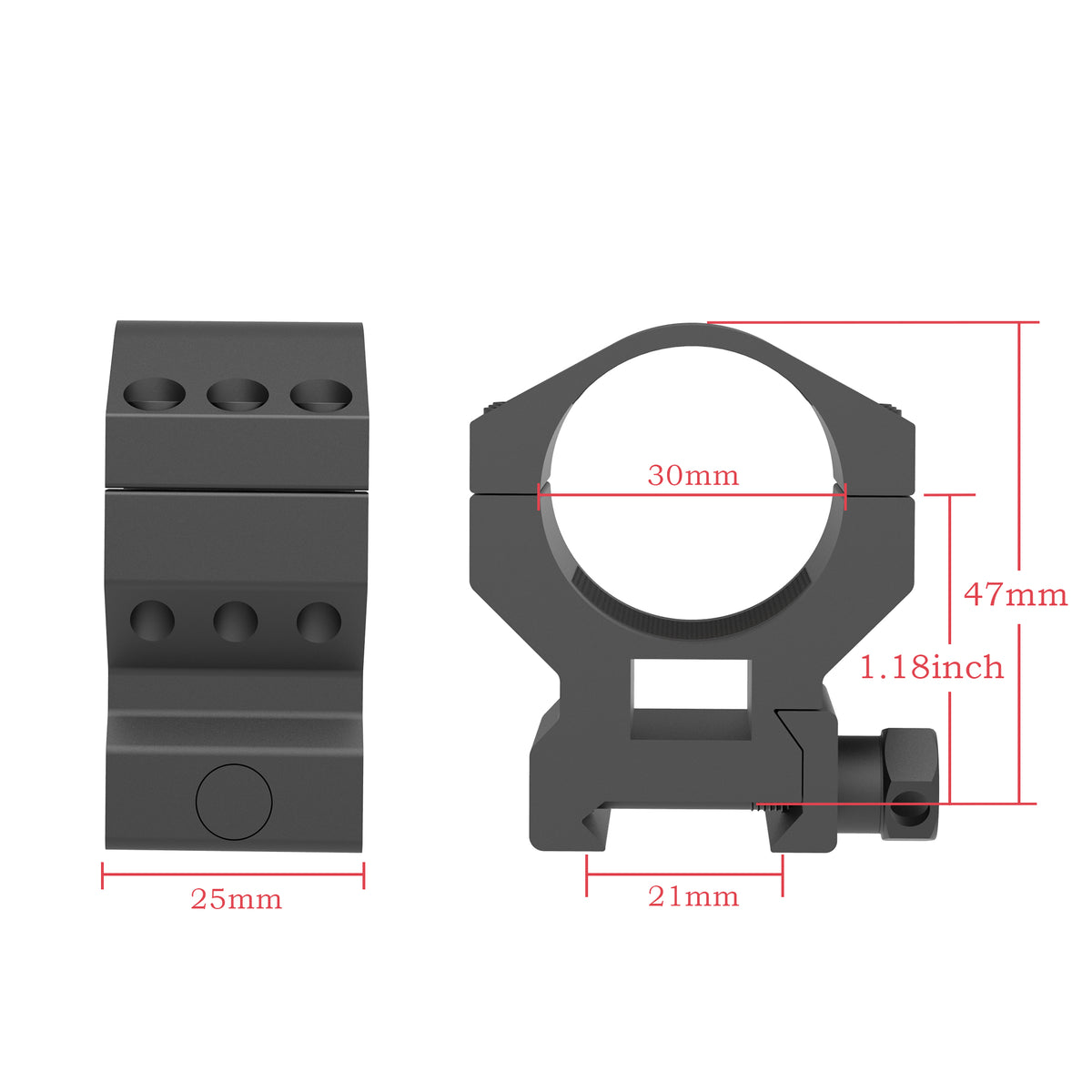 30mm Scope Mount Picatinny Scope Rings – Texas Precision Optics Inc