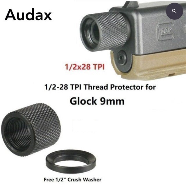 Audax Glock Thread Protector 1 2x28 Thread Black – Texas Precision 