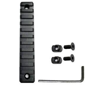 2 PCS 4.5'' M-LOK 11 slots Picatinny Rail Section Aluminum Black