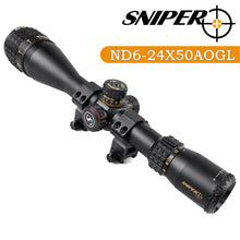 Load image into Gallery viewer, Sniper NT-HD 6-24X50AOL Scope 30MM Tube with Red, Green Illuminated Reticle