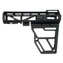 Load image into Gallery viewer, Black Anodized Aluminum Skeletonized Pistol Brace Stabilizer