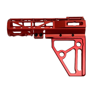 Black Anodized Aluminum Skeletonized Pistol Brace Stabilizer