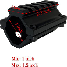 Load image into Gallery viewer, BM100-120/5 Scope Barrel Mount for Barrel Diameters 1&quot; to 1.2&quot; w/Weaver Picatinny Rail